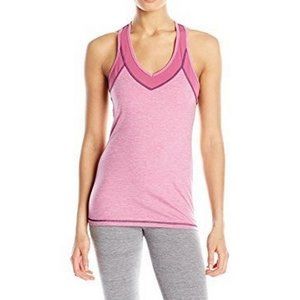NWT Wave Cross Back Tank Top, Heather Fig